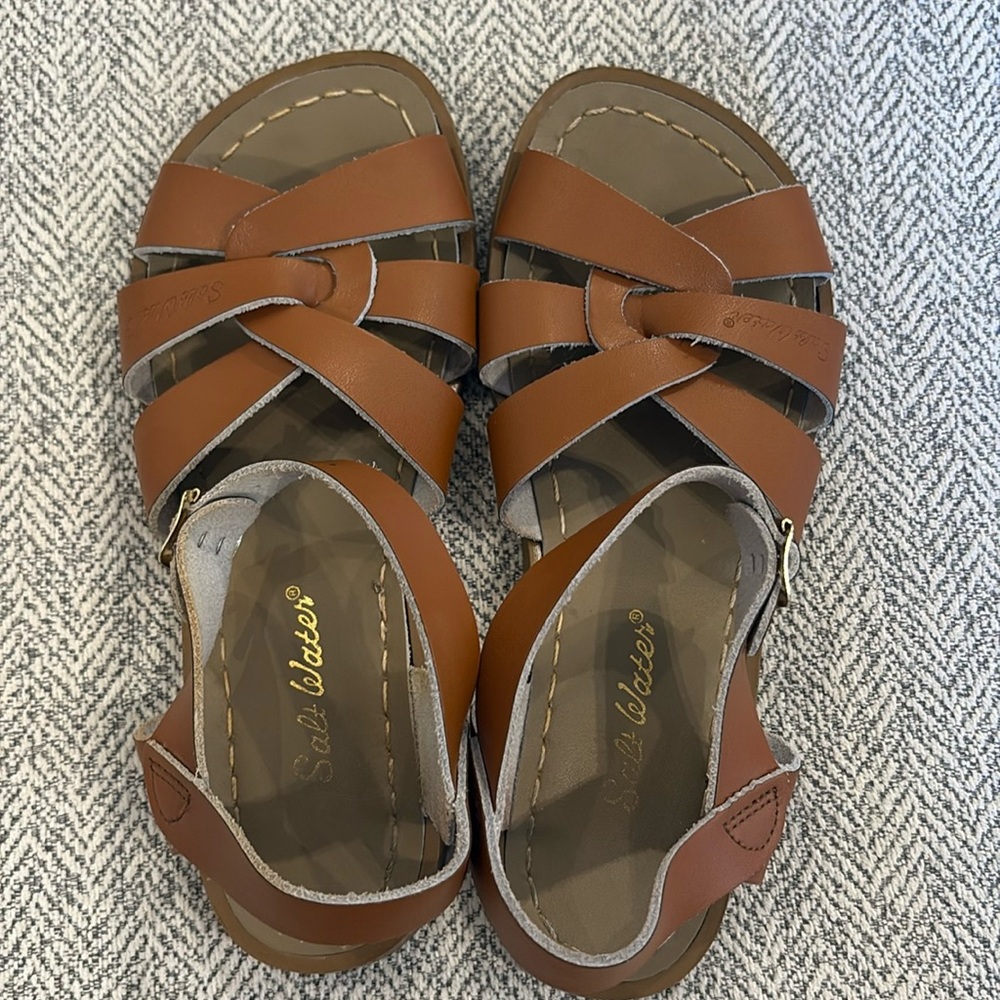 Saltwater original sandals in brown leather